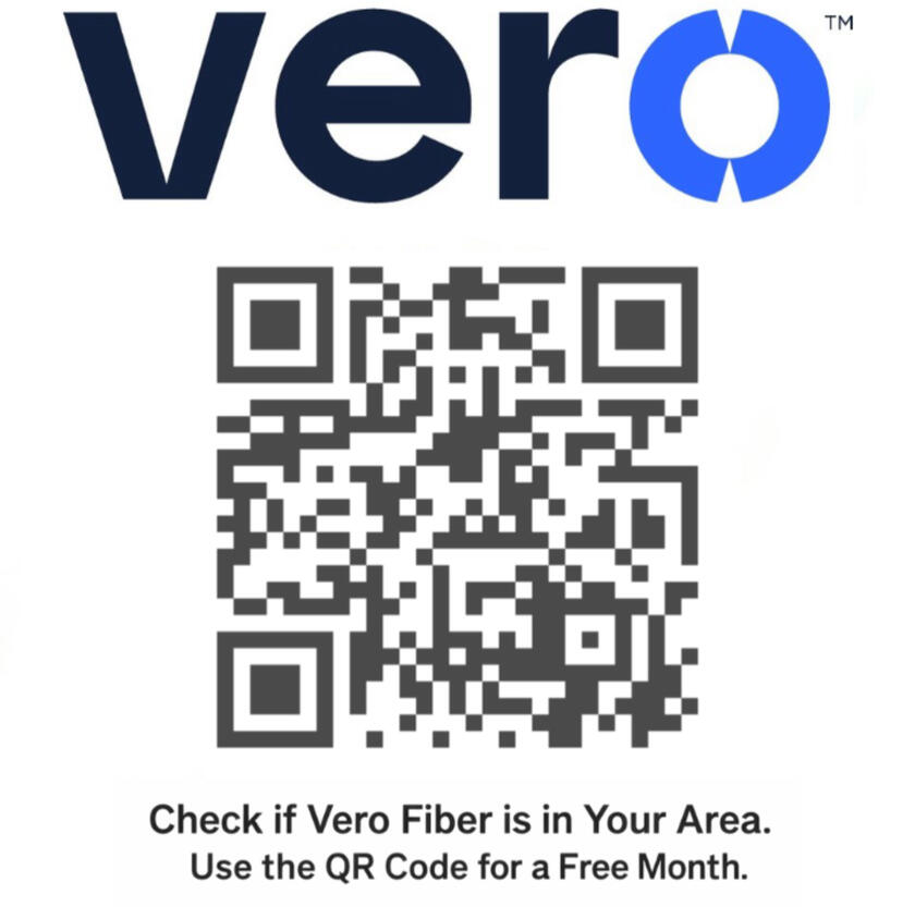 VERO Fiber Click The QR Code and See If It's In Your Area